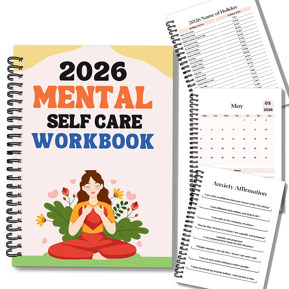 Health Wellness Journal - 1 Stück 2026 Mindful Mental Self-Care